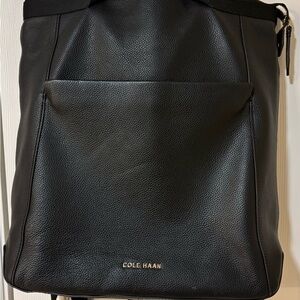 Cole Haan Black Leather Backpack